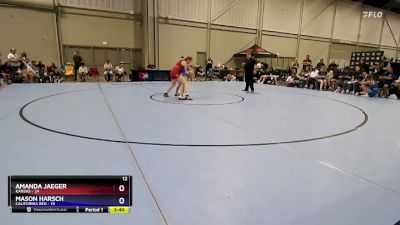 130 lbs Round 2 (6 Team) - Amanda Jaeger, Kansas vs Mason Harsch, California Red