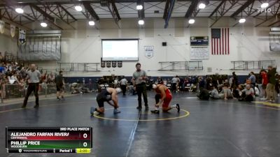 190 lbs 3rd Place Match - Phillip Price, Woodburn vs Alejandro Farfan Rivera, Centennial