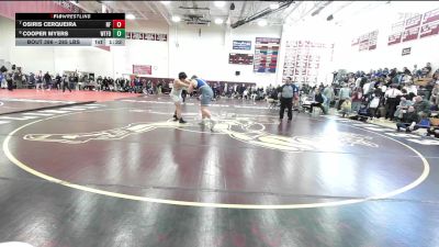 285 lbs Semifinal - Osiris Cerqueira, New Fairfield vs Cooper Myers, Waterford