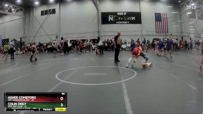 96 lbs Semis (4 Team) - Asher Comeforo, Mat Warriors Black vs Colin Deily, Grit Mat Club