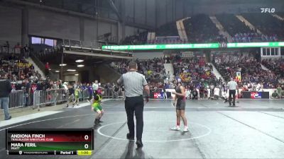 85 lbs Cons. Round 1 - Andiona Finch, Trailblazer Wrestling Club vs Mara Feril, Pratt