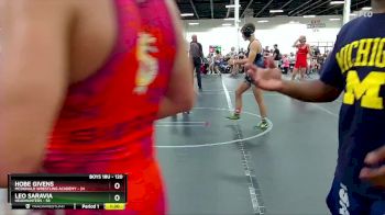 120 lbs Semifinal - Leo Saravia, HeadHunters vs Hobe Givens, Mcdonald Wrestling Academy