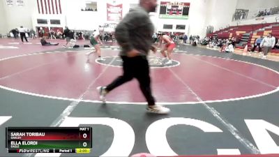 165 lbs Semifinal - Ella Elordi, Eagle vs Sarah Toribau, Oakley