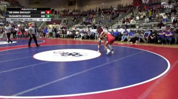 5A 130 lbs Quarterfinal - De`Anna Buckley, Arkadelphia vs Elisabeth Bogan, Searcy