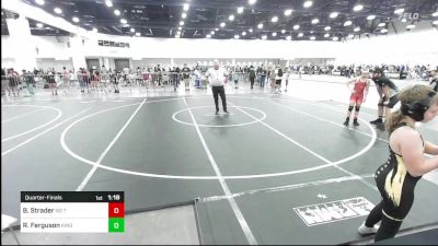 100 lbs Quarterfinal - Bo Strader, No Team vs Ronan Ferguson, King Select