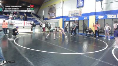 88 lbs Final - Quade Charmasson, Bristow Elementary Wrestling Club vs Gunner Leverich, Cushing Tigers