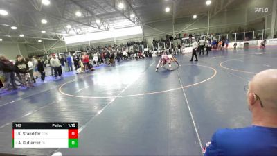140 lbs Quarterfinal - Kyson Standifer, Evanston Elite Wrestling vs Alex Gutierrez, Team Sublime