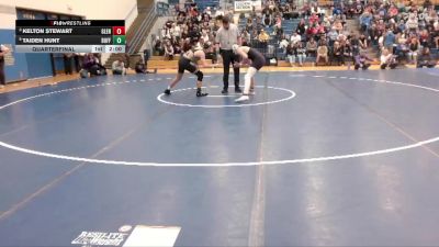 144 lbs Quarterfinal - Kelton Stewart, Glenrock vs Taiden Hunt, Buffalo