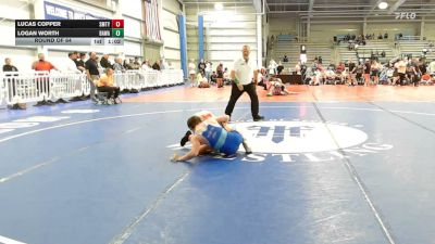 120 lbs Round Of 64 - Lucas Copper, Smittys Barn - HSB vs Logan Worth, BAWA GOLD - HSB