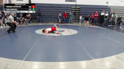 90 lbs Quarterfinal - Adrian Caywood, Bulldog Wrestling Club vs Gus Jakovac, Homedale Wrestling Club
