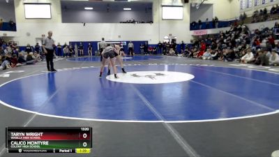 132G 1st Place Match - TARYN WRIGHT, Wasilla High School vs Calico McIntyre, Colony High School