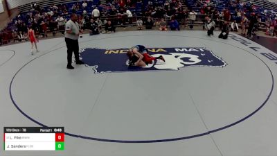 12U Boys - 78 lbs Quarters - Levi Pike, Michigan West Wrestling Club vs Jaxon Sanders, Florida