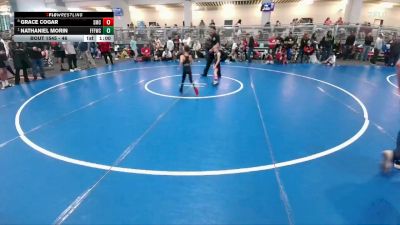 46 lbs Quarterfinal - Nathaniel Morin, Fitness Fight Factory Wrestling Club vs Grace Cogar, Spartan Mat Club