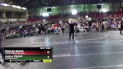 46-48 lbs Semifinal - Paislee Reker, Sidney Wrestling Club vs Karla Prado, Nebraska Boyz