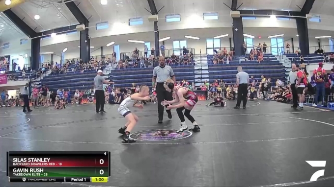 80 lbs Round 5 (8 Team) - Gavin Rush, Takedown Elite vs Silas Stanley ...