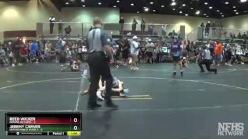 90 lbs Finals (8 Team) - Reed Wicker, Indiana Outlaws vs Jeremy Carver, Untouchables Purple