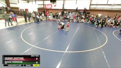 46 lbs Quarterfinal - Journey Whitford, Sanderson Wrestling Academy vs Rowan Worwood, JWC