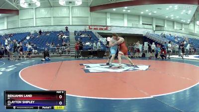 285 lbs Semifinal - Benjamin Land, IN vs Clayton Shipley, OH