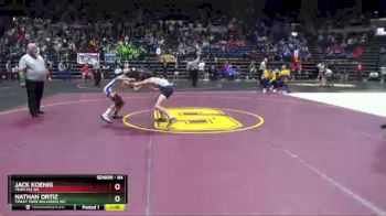 84 lbs Champ. Round 2 - Nathan Ortiz, Tinley Park Bulldogs WC vs Jack Koenig, Team 312 WC