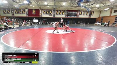 174 lbs 1st Place Match - Jake Prudek, Fresno City College vs Fazal Mohammad, Chabot College