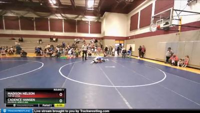 114-124 lbs Round 1 - Cadence Hansen, Olympus Wrestling vs Madison Nelson, Top Of Utah