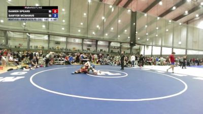 Junior Boys FS - 215 lbs Champ. Round 1 - Damien Spears, WA vs Sawyer McManus, WA