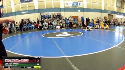 63 lbs Round 2 (10 Team) - Colten Hayes, East Noble TUF vs James Maxwell Butler, Indian Creek Wrestling Club (M)