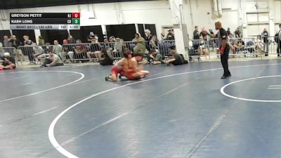 132 lbs Consi Of 64 #1 - Greyson Pettit, NJ vs Kash Long, CO