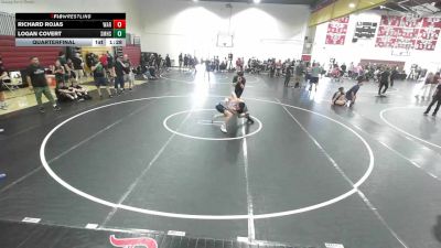 144 lbs Quarterfinal - Richard Rojas, Warren vs Logan Covert, San Marcos High School