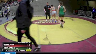 136 lbs Semifinal - Avery Shinkle, Umpqua Community College vs Ariana Jones, Unaffiliated