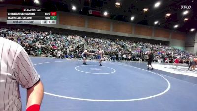 285 lbs Champ. Round 1 - Marshall Miller, White Pine vs Cristian Cervantes, Mazama