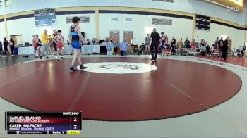 120 lbs Cons. Round 3 - Samuel Blanco, Red Cobra Wrestling Academy vs Caleb Halfacre, Midwest Regional Training Center