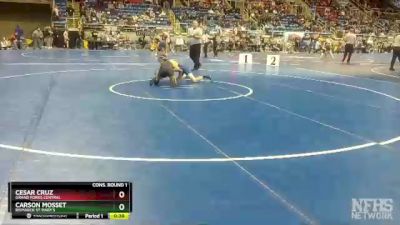 106 lbs Cons. Round 1 - Carson Mosset, Bismarck St Mary`s vs Cesar Cruz, Grand Forks Central