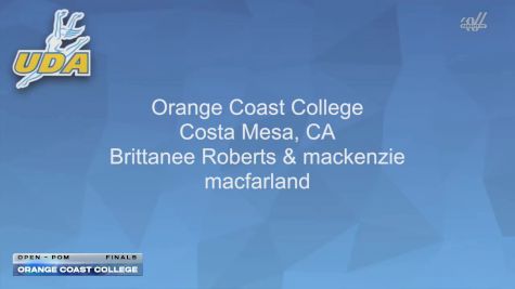 Orange Coast College [2026 Open - Pom Finals] 2026 UCA & UDA College Cheerleading and Dance Team National Championship