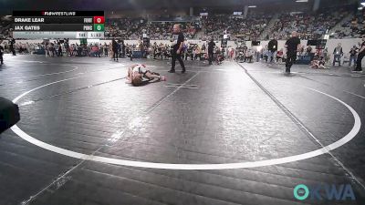 76 lbs Round Of 16 - Drake Lear, Fort Gibson Youth Wrestling vs Jax Gates, Ponca City Wildcat Wrestling