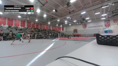 126 lbs Cons. Round 2 - Jackson Rugaard, Grand Valley vs Colton Martinez, Delta