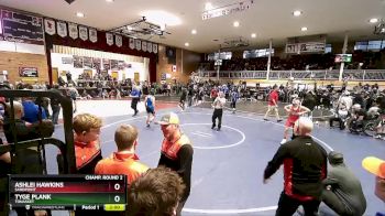 145 lbs Champ. Round 2 - Ashlei Hawkins, Sandpoint vs Tyge Plank, Tonasket