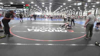 80 lbs Rr Rnd 3 - Jace Diaz, Indiana Outlaws Gold - MS vs Austin Archfield, Freakztyle Leviathan - MS