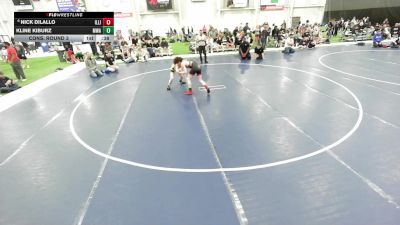 16U Boys - 120 lbs Cons. Round 3 - Nick Dilallo, Illinois vs Kline Kiburz, Moen Wrestling Academy