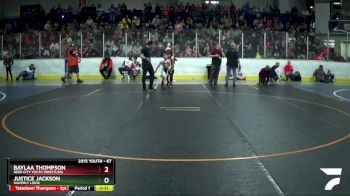 67 lbs Cons. Round 5 - Baylaa Thompson, Reed City Youth Wrestling vs Justice Jackson, Waverly Lions