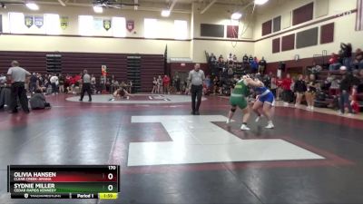 170 lbs Cons. Round 1 - Sydnie Miller, Cedar Rapids Kennedy vs Olivia Hansen, Clear Creek-Amana