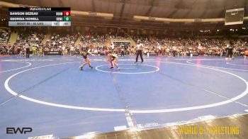 55 lbs Consi Of 16 #1 - Dawson Bezeau, Room 36 vs Georgia Howell, Henryetta Knights Wrestling Club