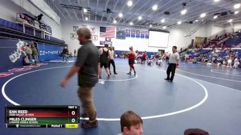 1st Place Match - Miles Clinger, Laramie Middle School vs Ean Reed, Sage Valley Jr High