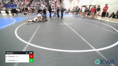 112 lbs Rr Rnd 2 - Kaleb Proctor, Henryetta Knights Wrestling Club vs Jaren Johnson, Tahlequah