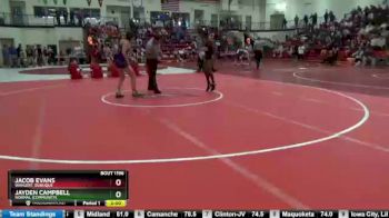 132 lbs Cons. Round 3 - Jacob Evans, Wahlert, Dubuque vs Jayden Campbell, Normal (Community)