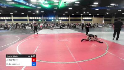 144 kg Quarterfinal - Jackson Roorda, Grindhouse WC vs Michaelangelo De Leon, Oakdale WC