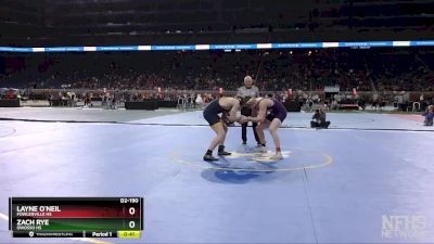 D2-190 lbs 5th Place Match - Layne O`Neil, Fowlerville HS vs Zach Rye, Owosso HS
