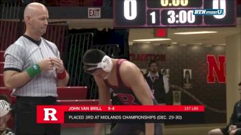 157 m, Tyler Berger, Nebraska vs John Van Brill, Rutgers