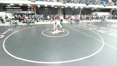 132 lbs Champ. Round 2 - Zander Spatafore, Elk Grove vs Camden Spiniolas, Woodstock (Marian Central Catholic)