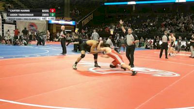 190 Class 1 lbs Semifinal - Aiden Timberman, St. Mary`s South Side vs Carter Harms, Maysville